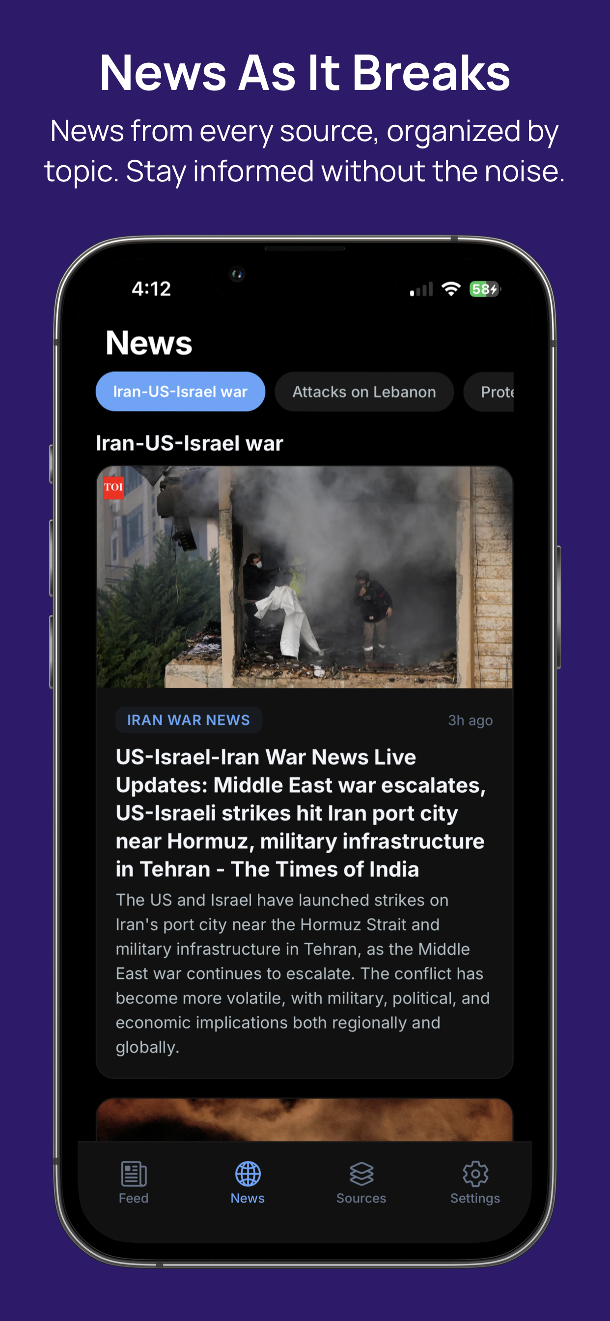 Hushread breaking news organized by topic